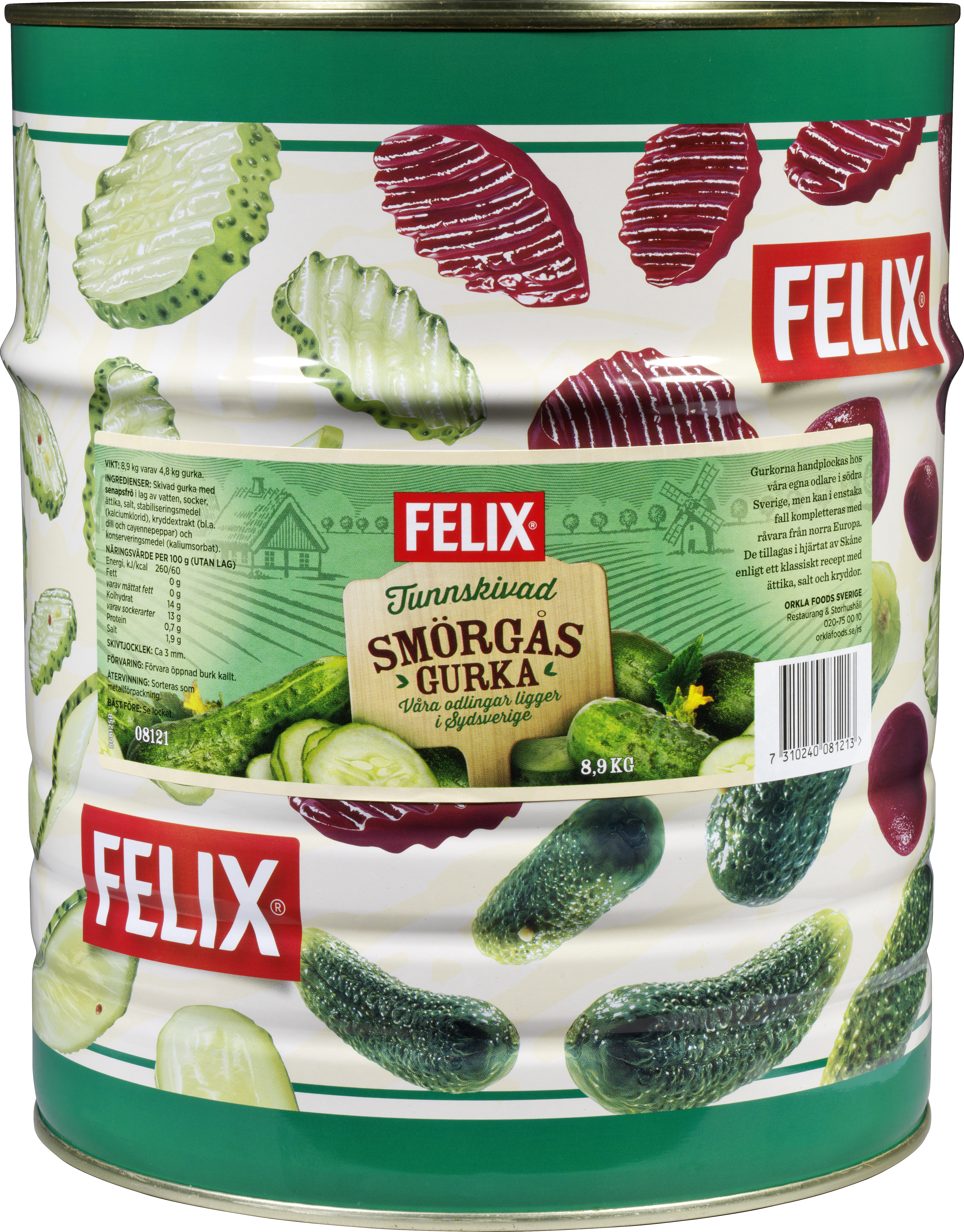 Smörgåsgurka Tunnskivad