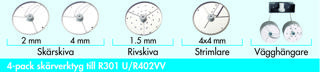 Skärverktyg 4-pack till R301U