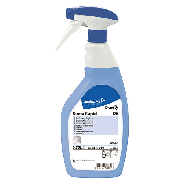 Glasputsmedel spray 750ml Suma Rapid D6