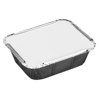 Aluminiumform med vitt lock 450ml