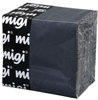 Servett 1/4-vikt 3-lag 24x24cm Svart