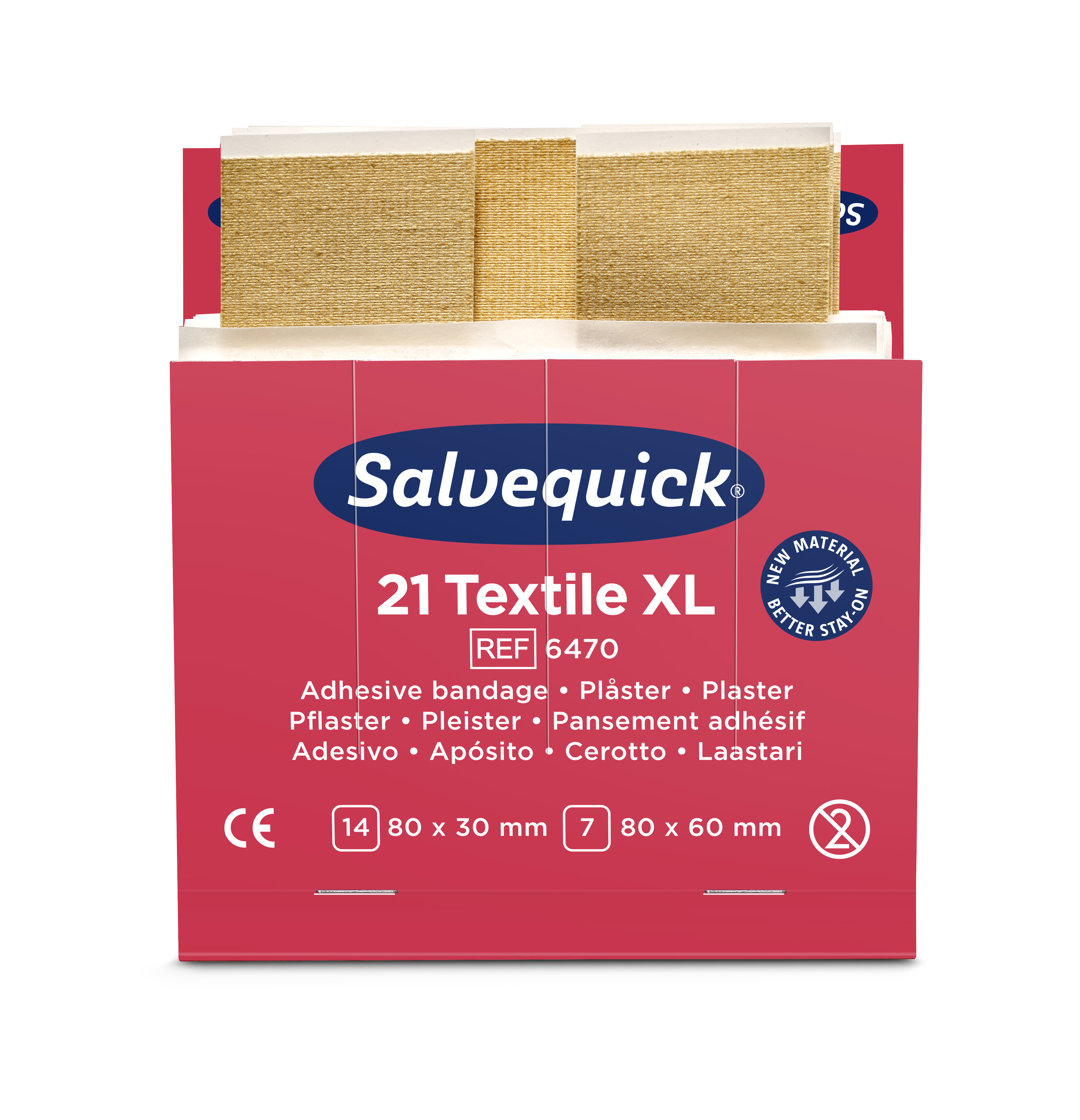 Plåster Textil Extra Stora 21-pack