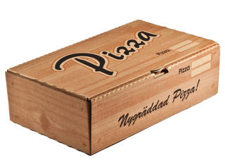 Pizzakartong Calzone Wellpapp 28x16x8cm
Brun med Tryckt Text
