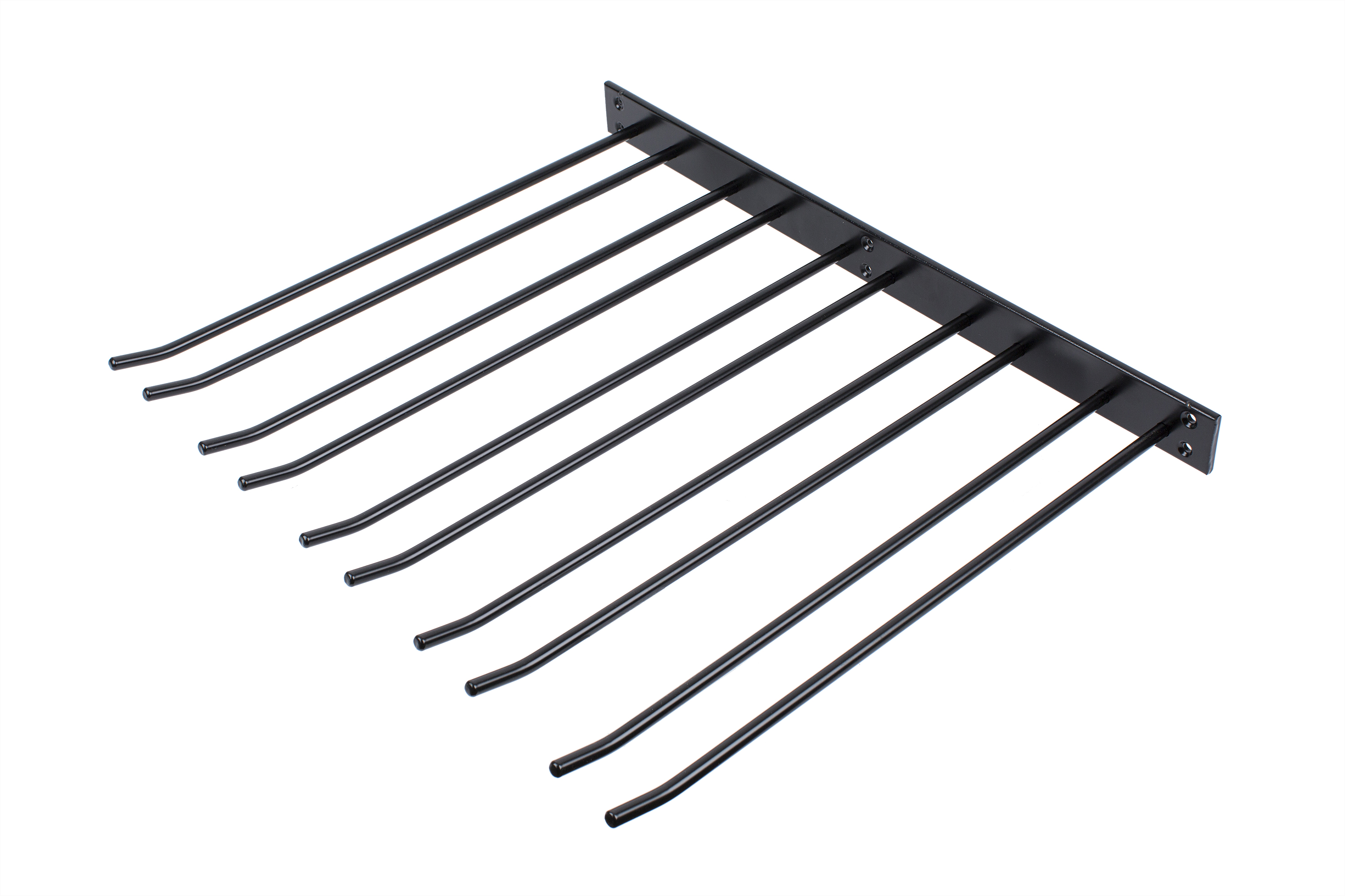 Glashängare Väggmontage Matt Svart 40cm