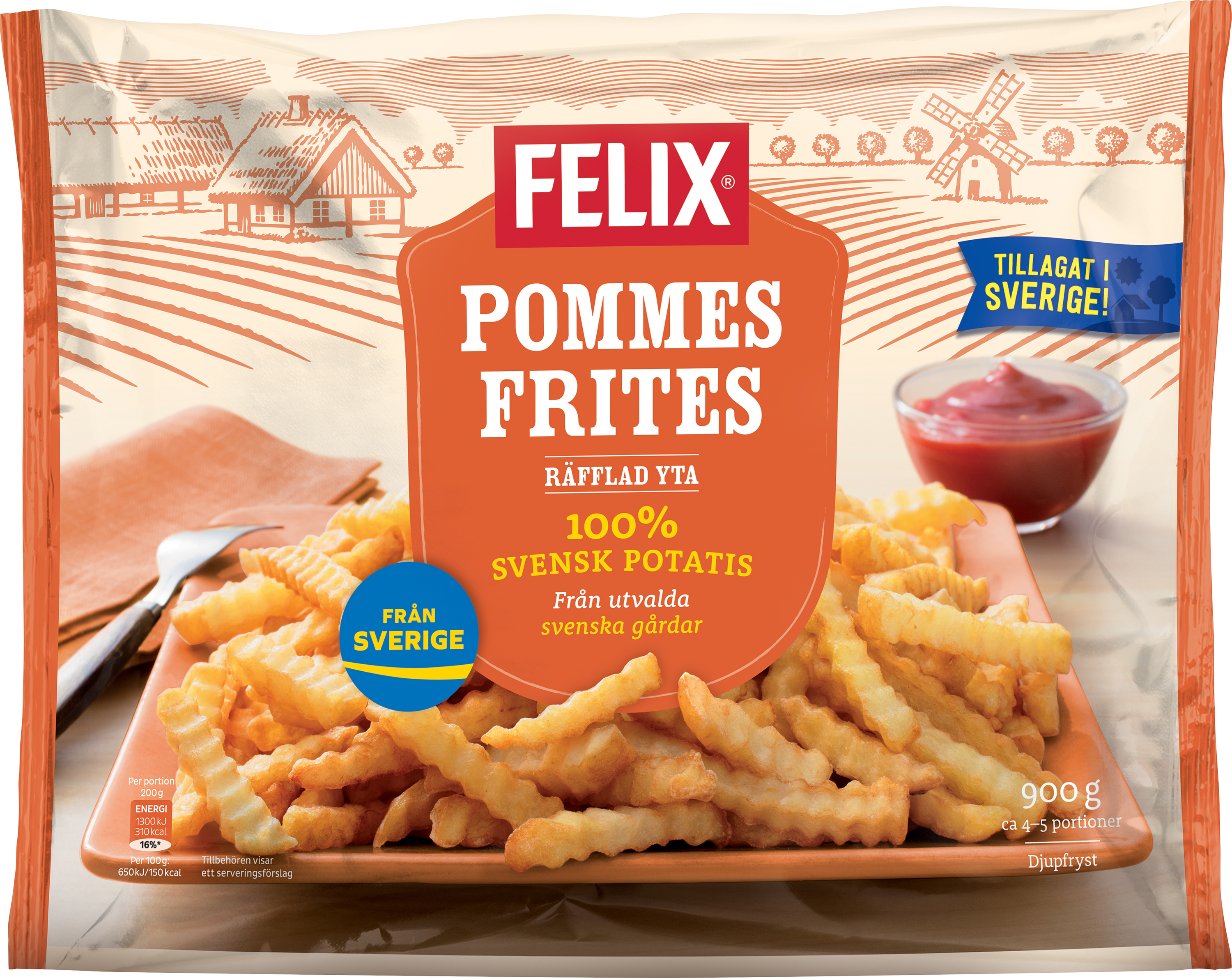 Pommes Frites Räfflade