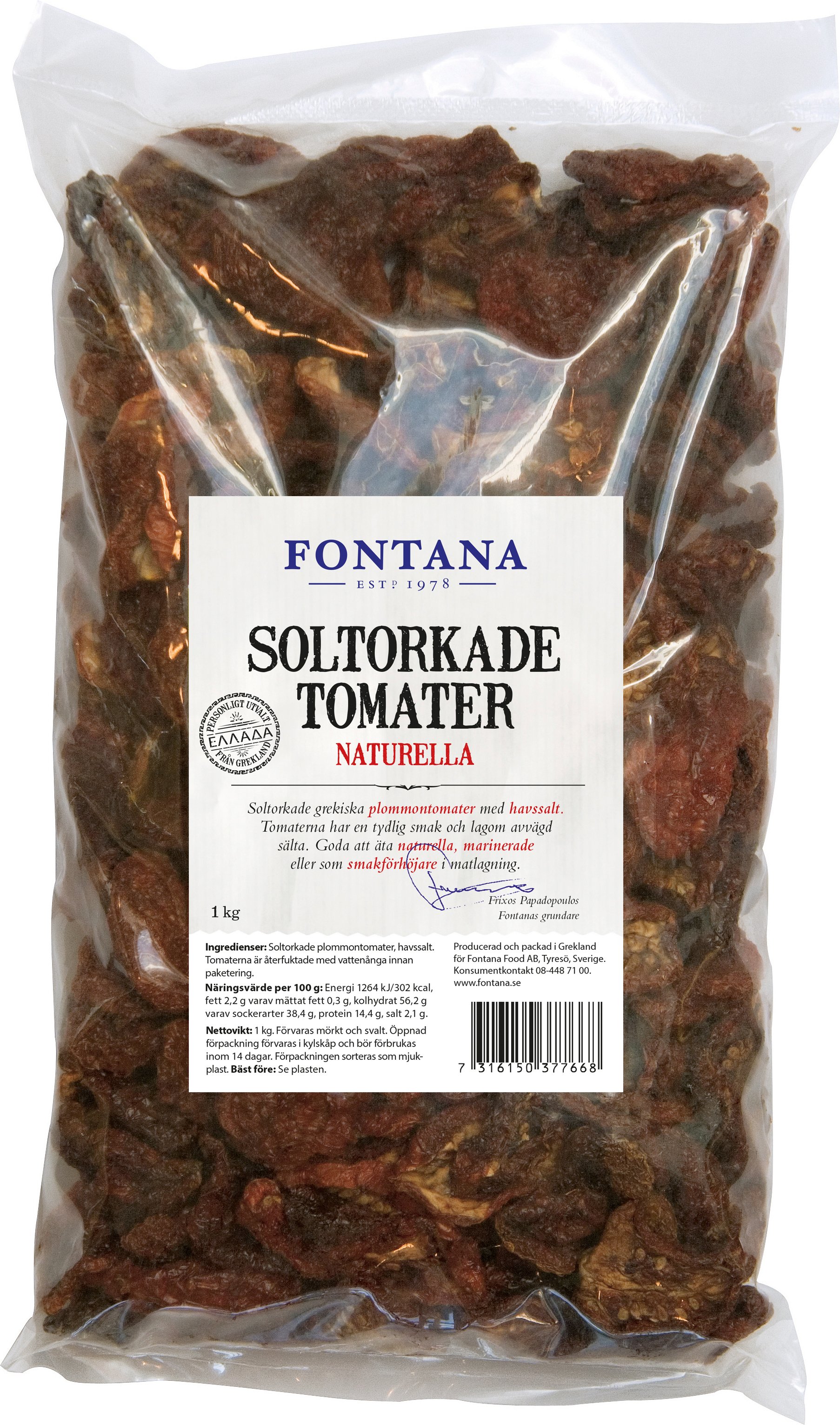 Soltorkade Plommontomater Torra Påse