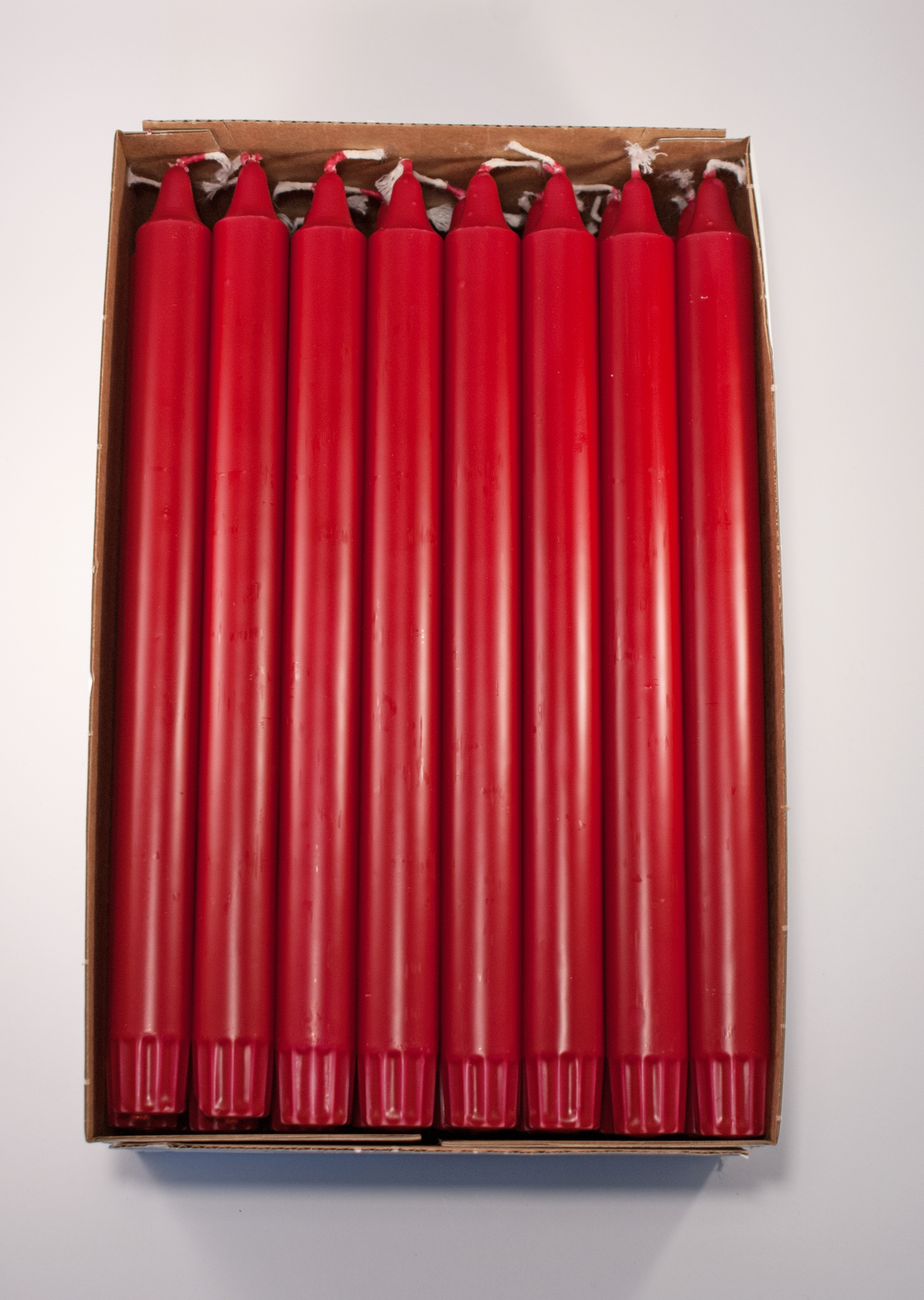 Kronljus Stearin 28x2,2cm 40-pack Röd