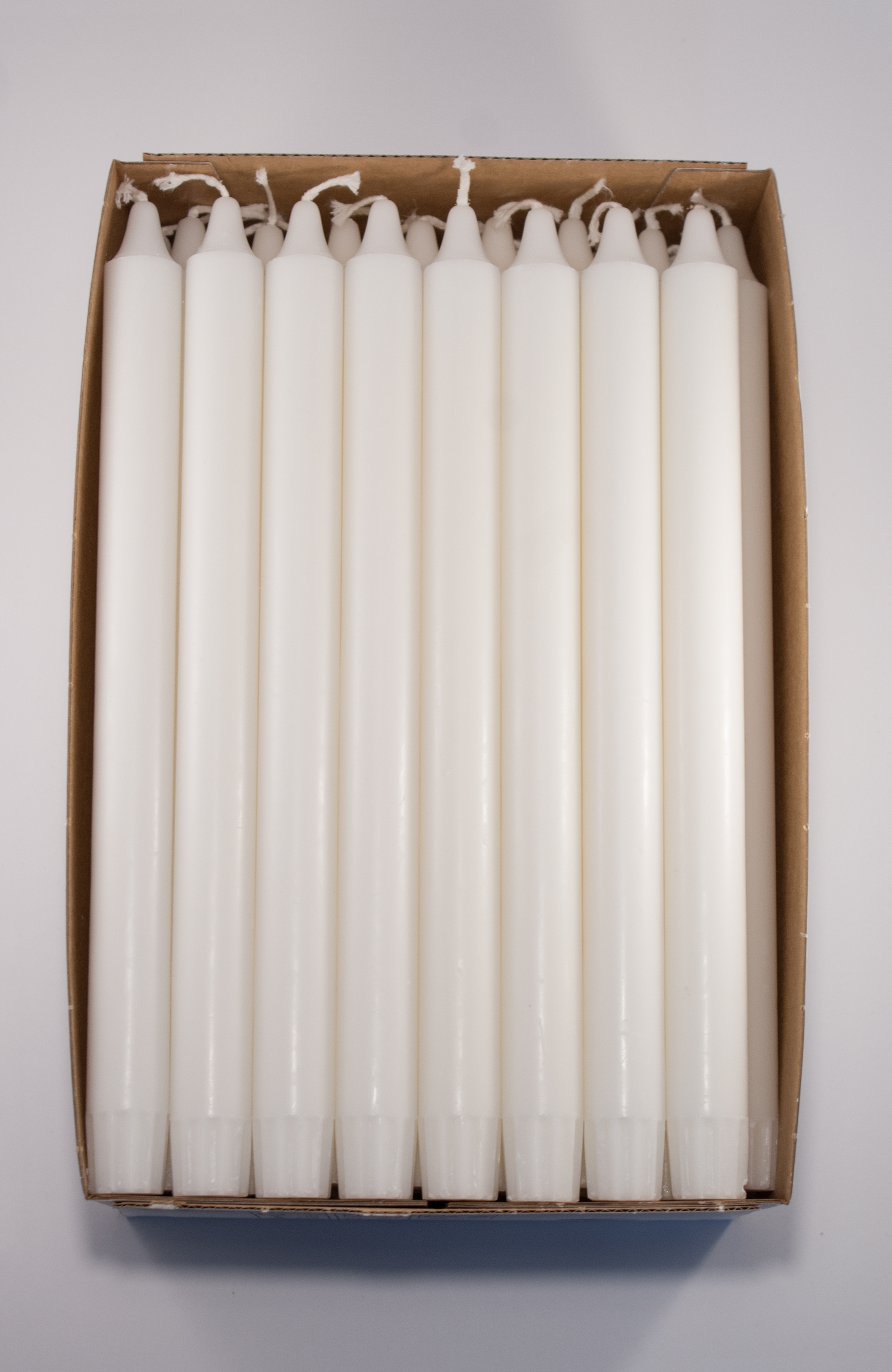 Kronljus Stearin 28x2,2cm 40-pack Vit