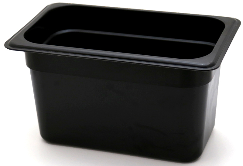 Kantin Polypropylen Svart GN 1/4x150mm