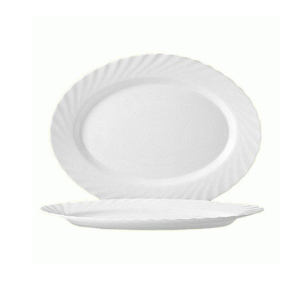 Trianon Fat Ovalt Opalglas 22cm