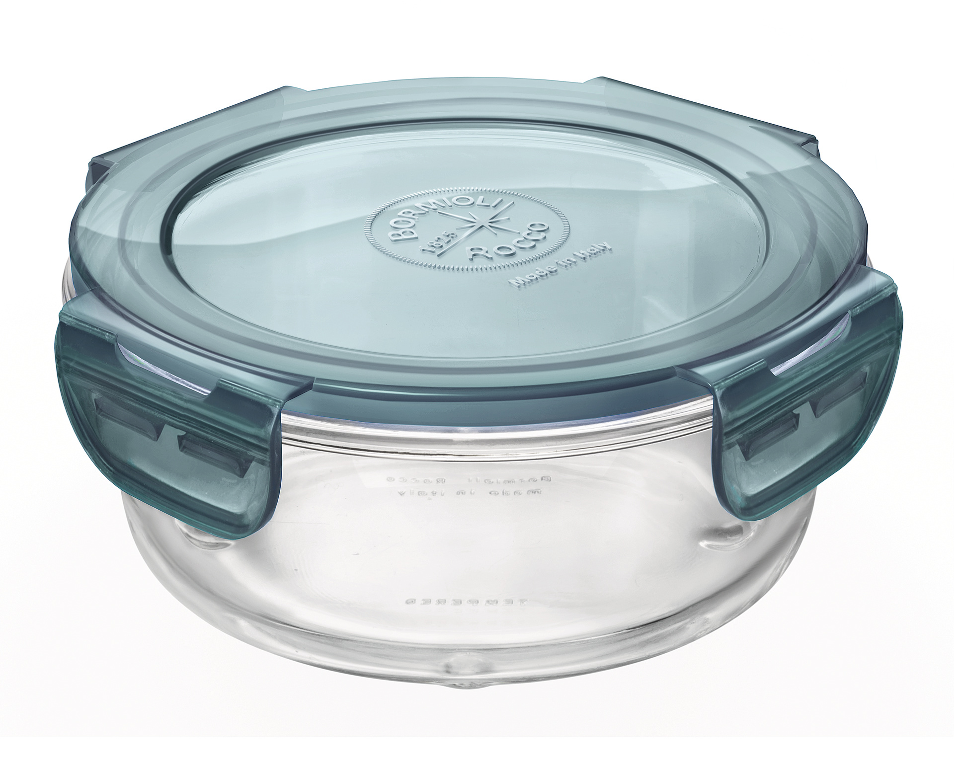 Förvaringsburk Glas med Plastlock Grå Ø14cm 50cl