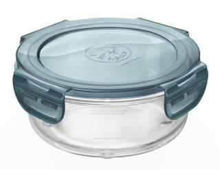 Förvaringsburk Glas med Plastlock Grå Ø14cm 50cl