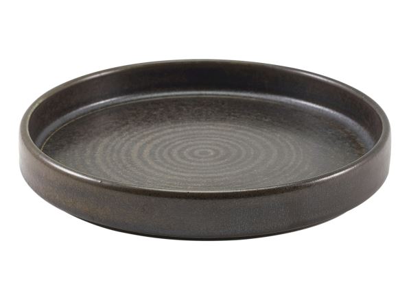 Terra tallrik flat hög kant svart Ø18cm