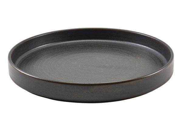 Terra tallrik flat hög kant svart Ø26cm