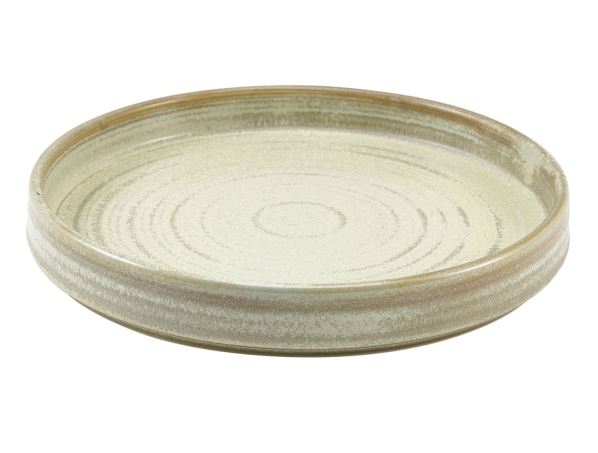 Terra tallrik flat hög kant grå matt Ø21cm