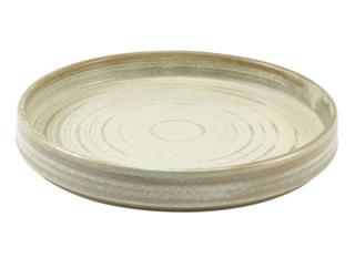 Terra tallrik flat hög kant grå matt Ø21cm