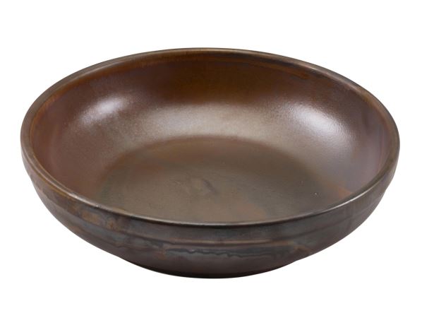 Terra tallrik djup coupe rustic copper Ø23cm