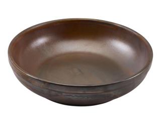 Terra tallrik djup coupe rustic copper Ø23cm