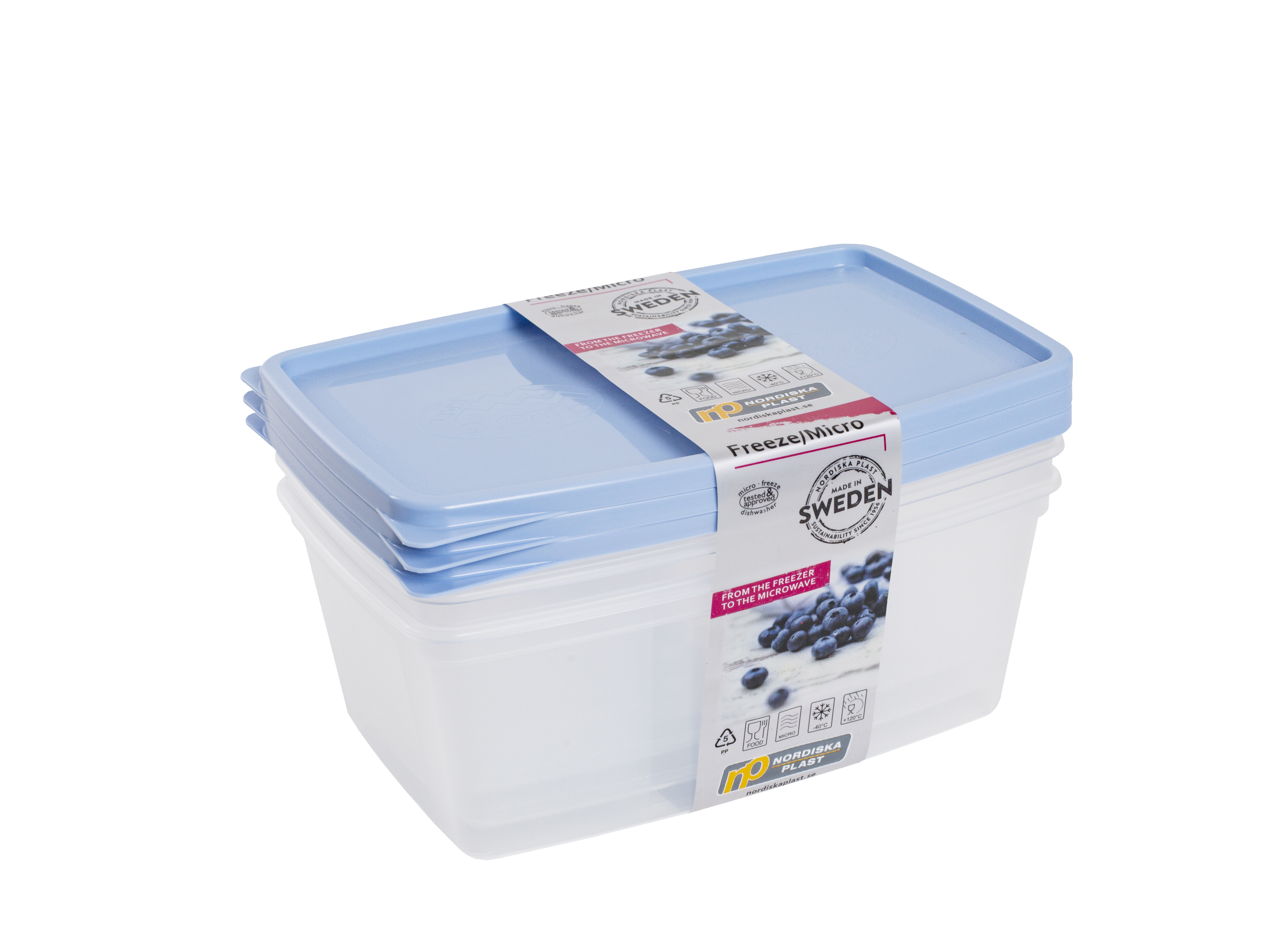 Förvaringsburk 17x12x7cm 80cl 3-pack