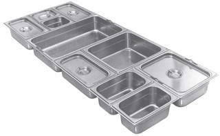 Kantin Perforerad Rostfri GN 1/1x65mm 9L