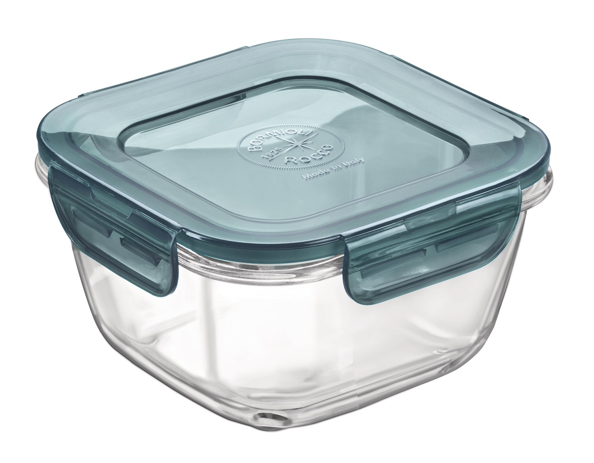Förvaringsburk Glas med Plastlock Grå 14x14cm
75cl