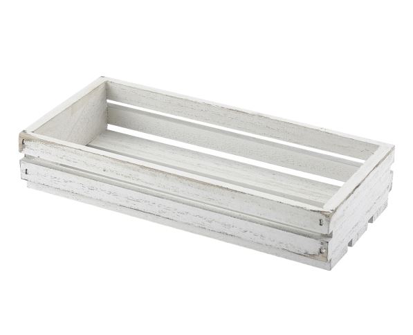 Trälåda vit 25x12x5 cm