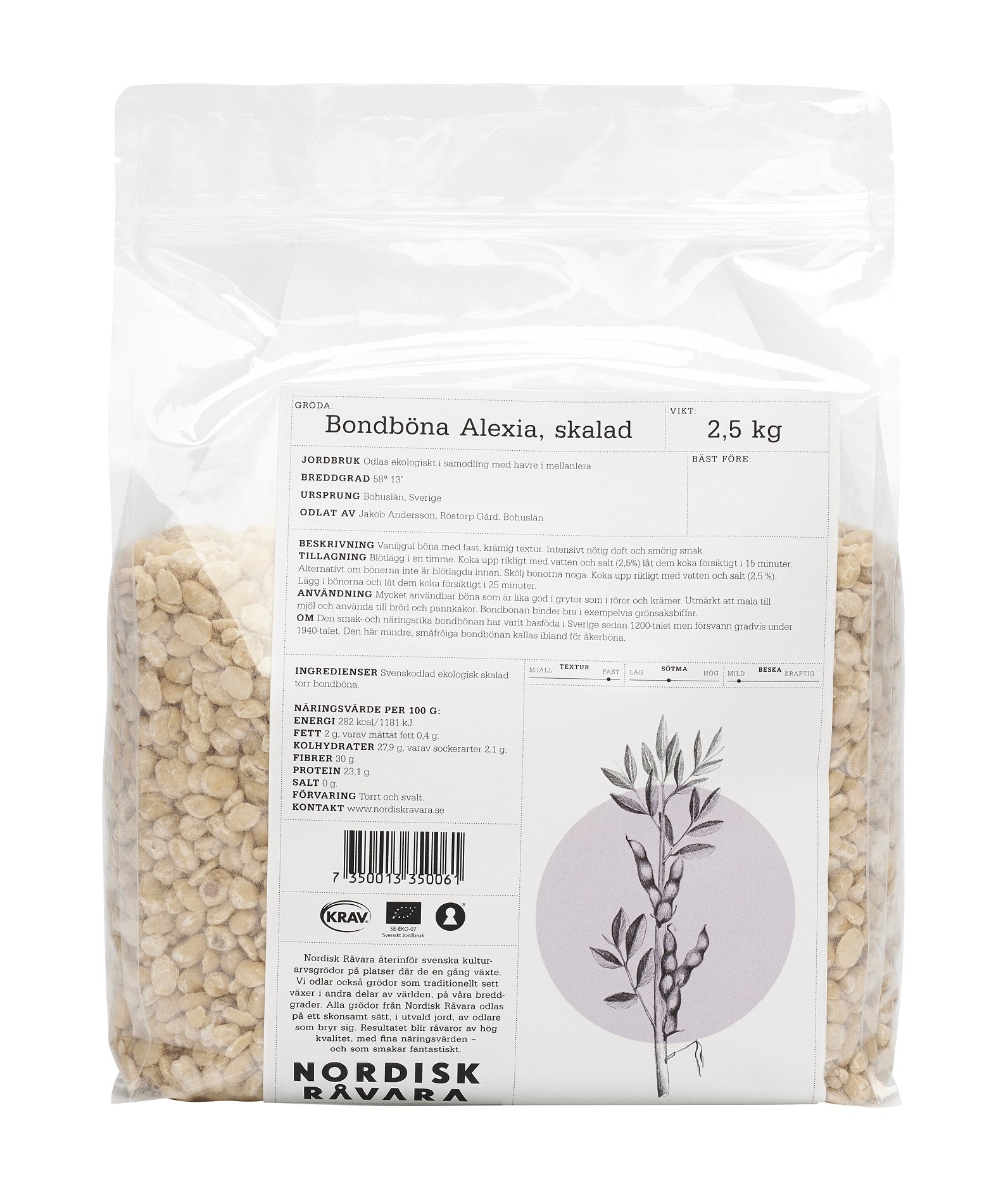 Bondböna Skalad EKO KRAV