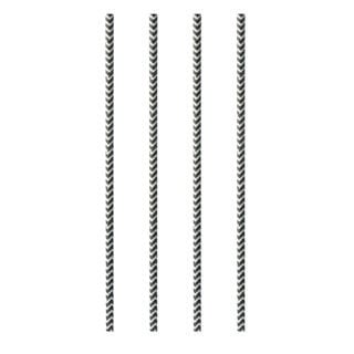 Sugrör Papper Pure 0,6x20cm Svart Zig-Zag