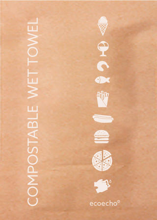 Våtservett styck förpackade ecoecho