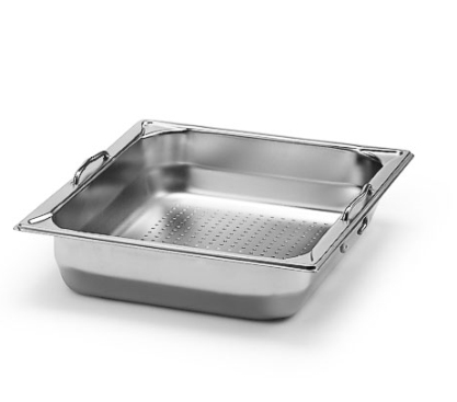 Kantin perforerad med handtag rostfri GN 1/2x40