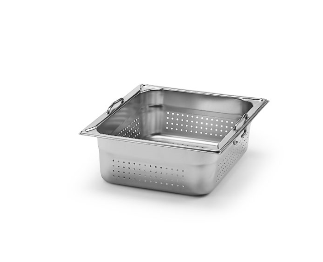 Kantin perforerad med handtag rostfri GN 1/2x100