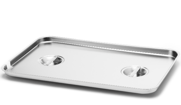 Lock med handtag och urtag för ösa rostfri GN 1/1