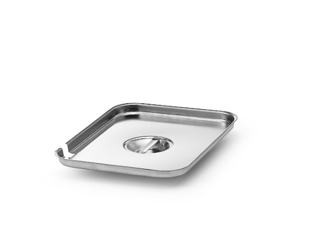 Lock med handtag och urtag för ösa rostfri GN 1/2