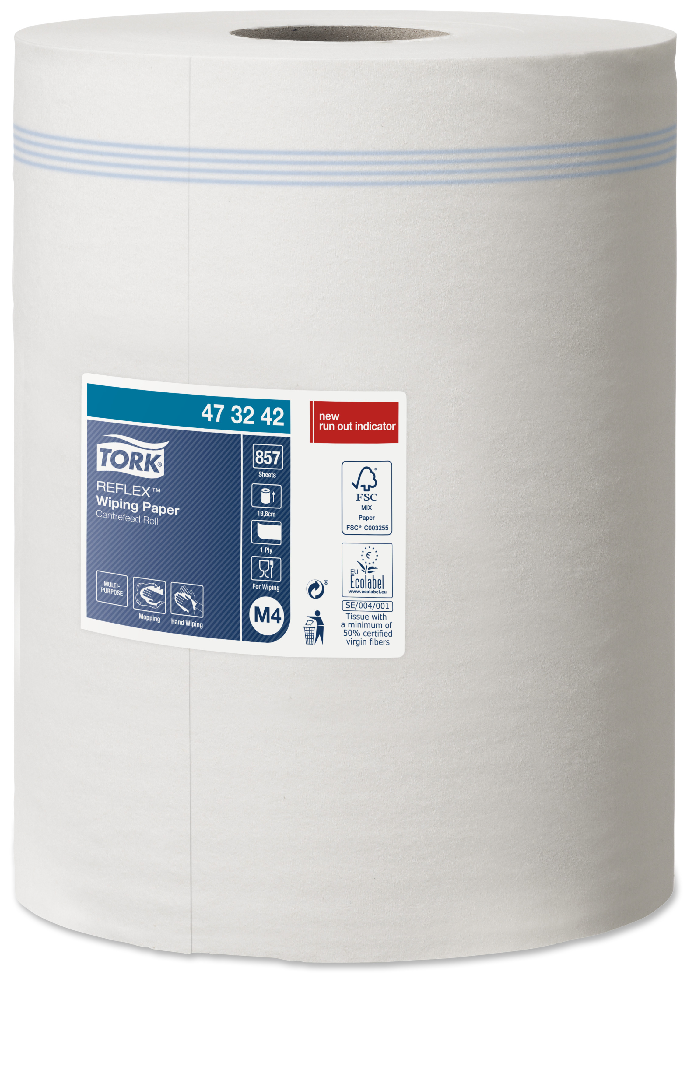 Avtorkningspapper M4 Reflex centrummatad 1-lag
19,8cmx300m vit