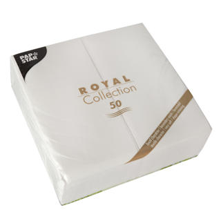 Servett Royal Collection 1/8-vikt 40x40cm Vit