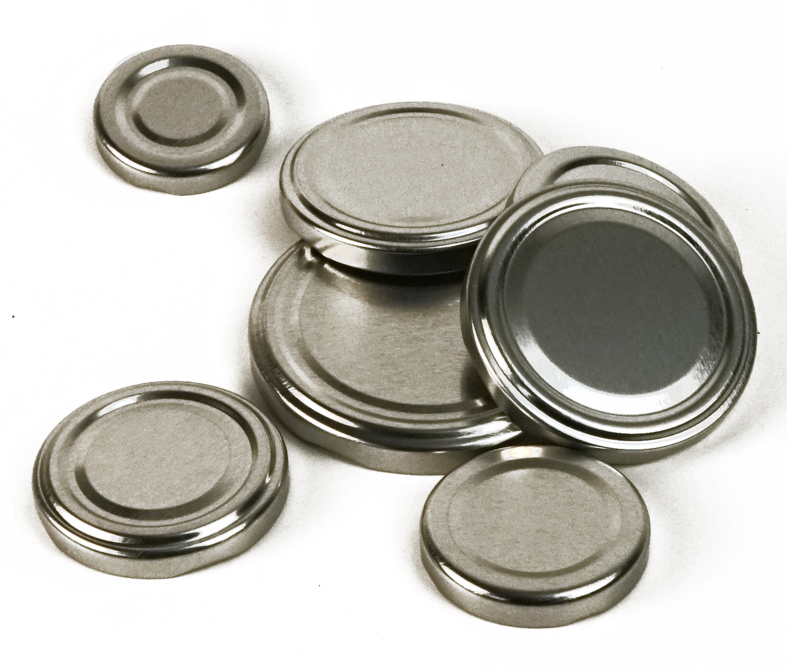 Lock Silverfärgad Metall Ø66mm till Glasburk Rak