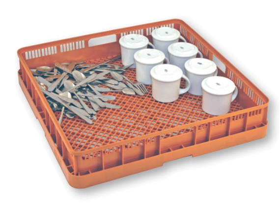 Diskkorg brun för bestick 50x50cm