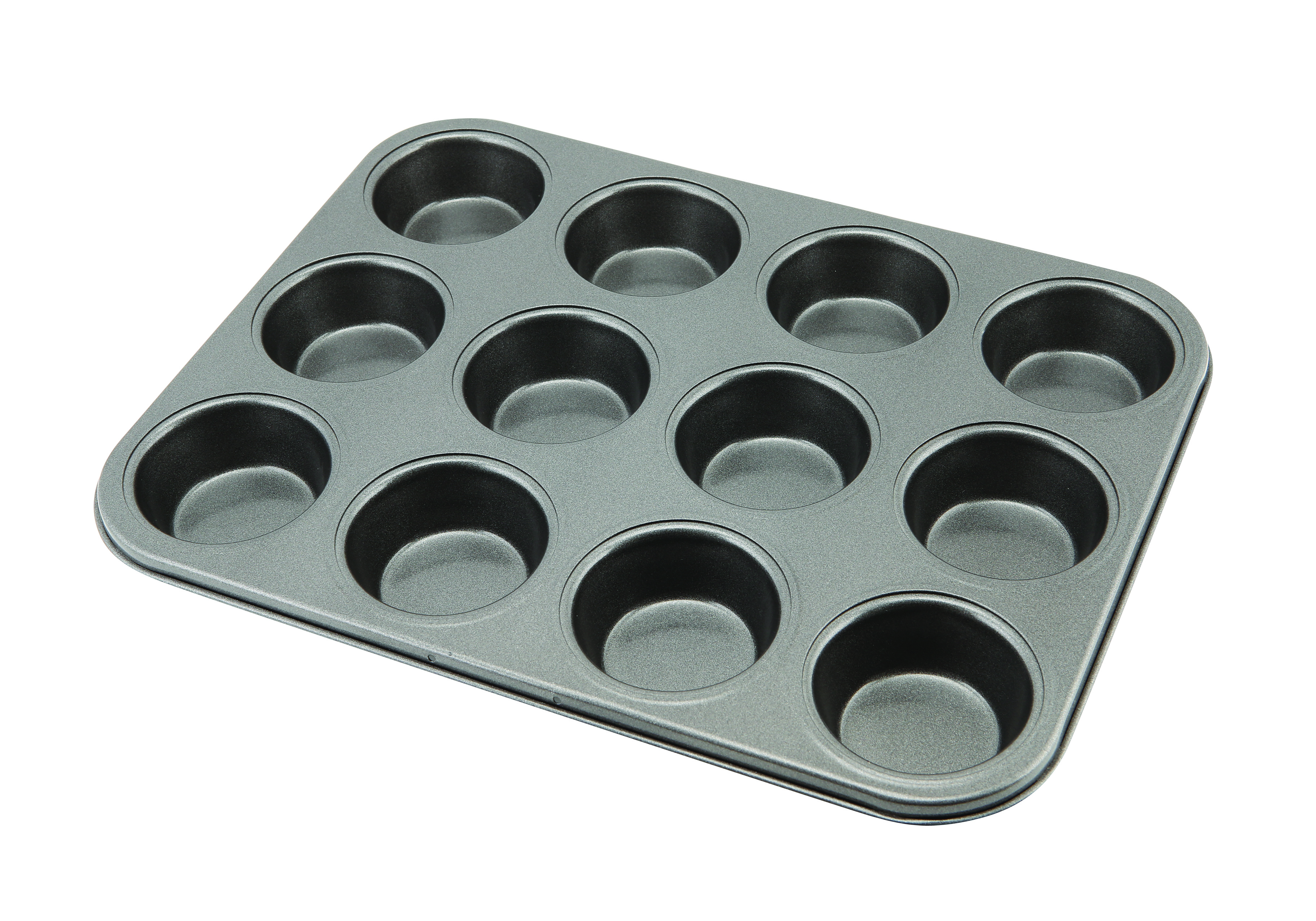 Muffinsform 12st kolstål nonstick