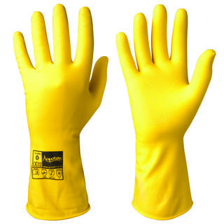 Latexhandskar Kemikalieresistenta Gul S