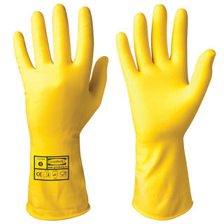 Latexhandskar Kemikalieresistenta Gul L
