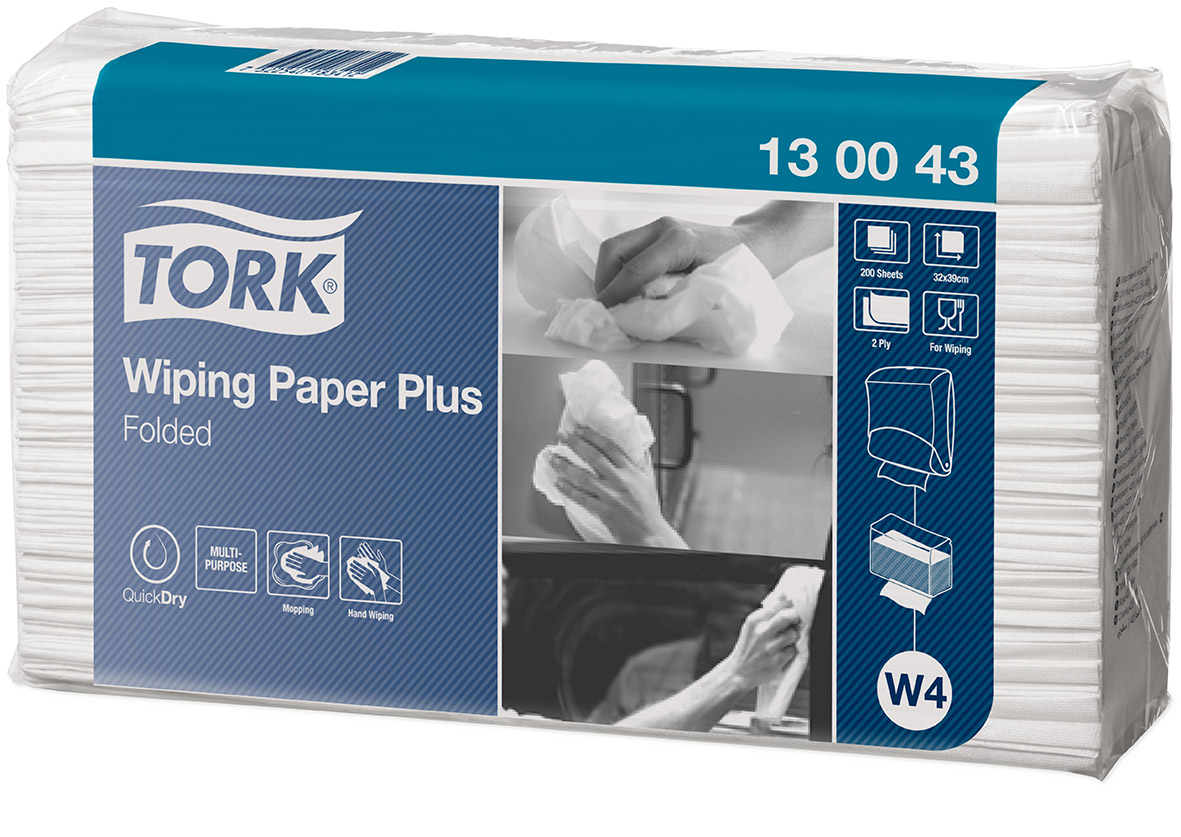 Avtorkningspapper W4 vikta dukar System Top pack
32,4x38,5cm vit