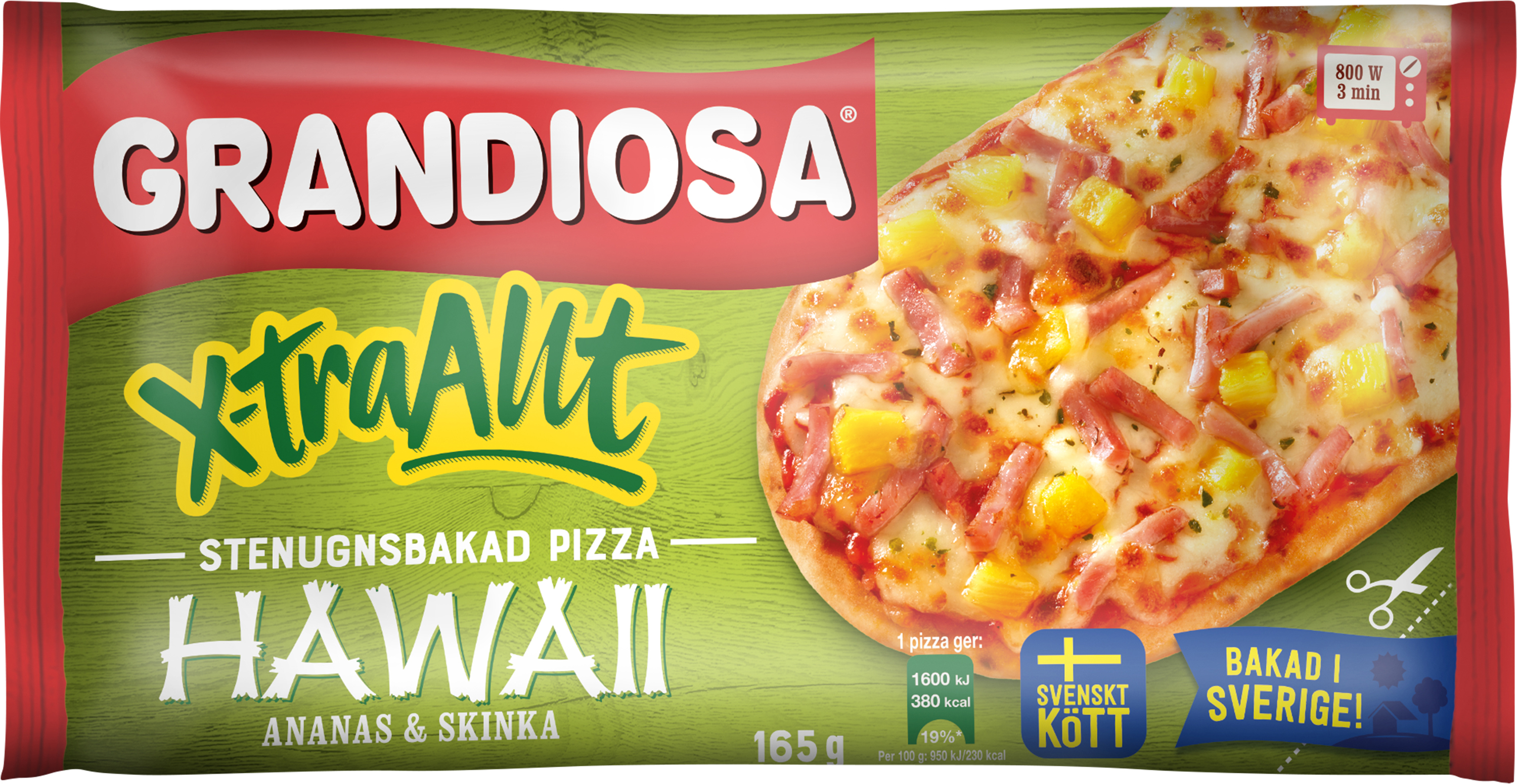 Minipizza X-tra allt Hawaii