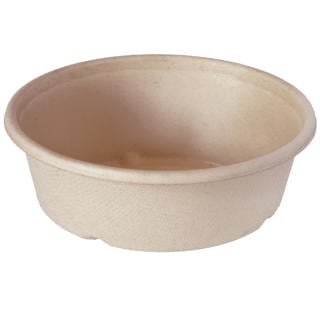 Skål Bagasse 900ml ø194x53mm brun ecoecho