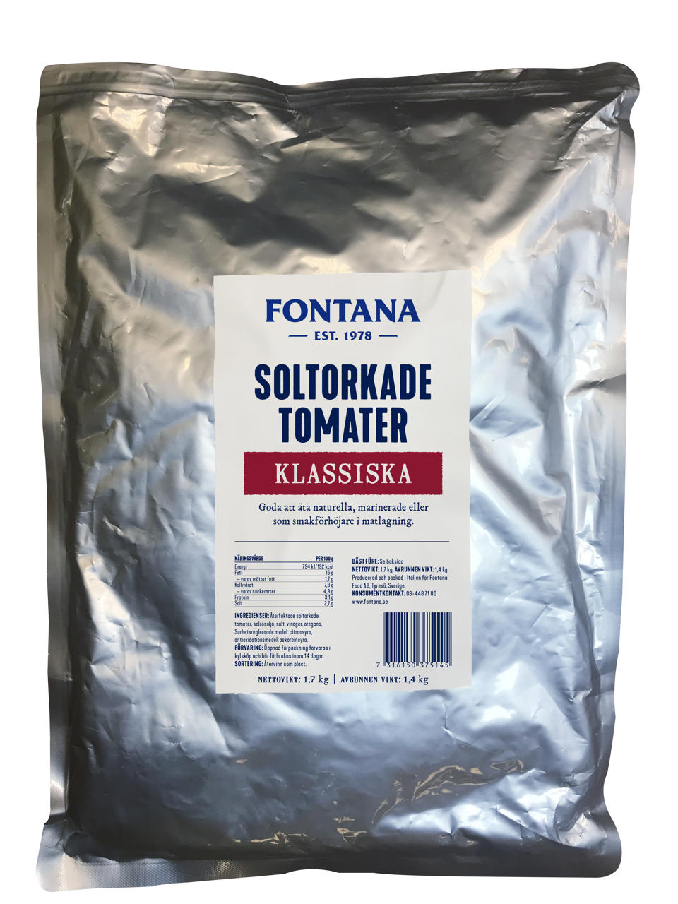 Soltorkade tomater Påse