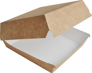 Box kartong Hamburgare/Gatukök Brun/Vit
170x170x80mm