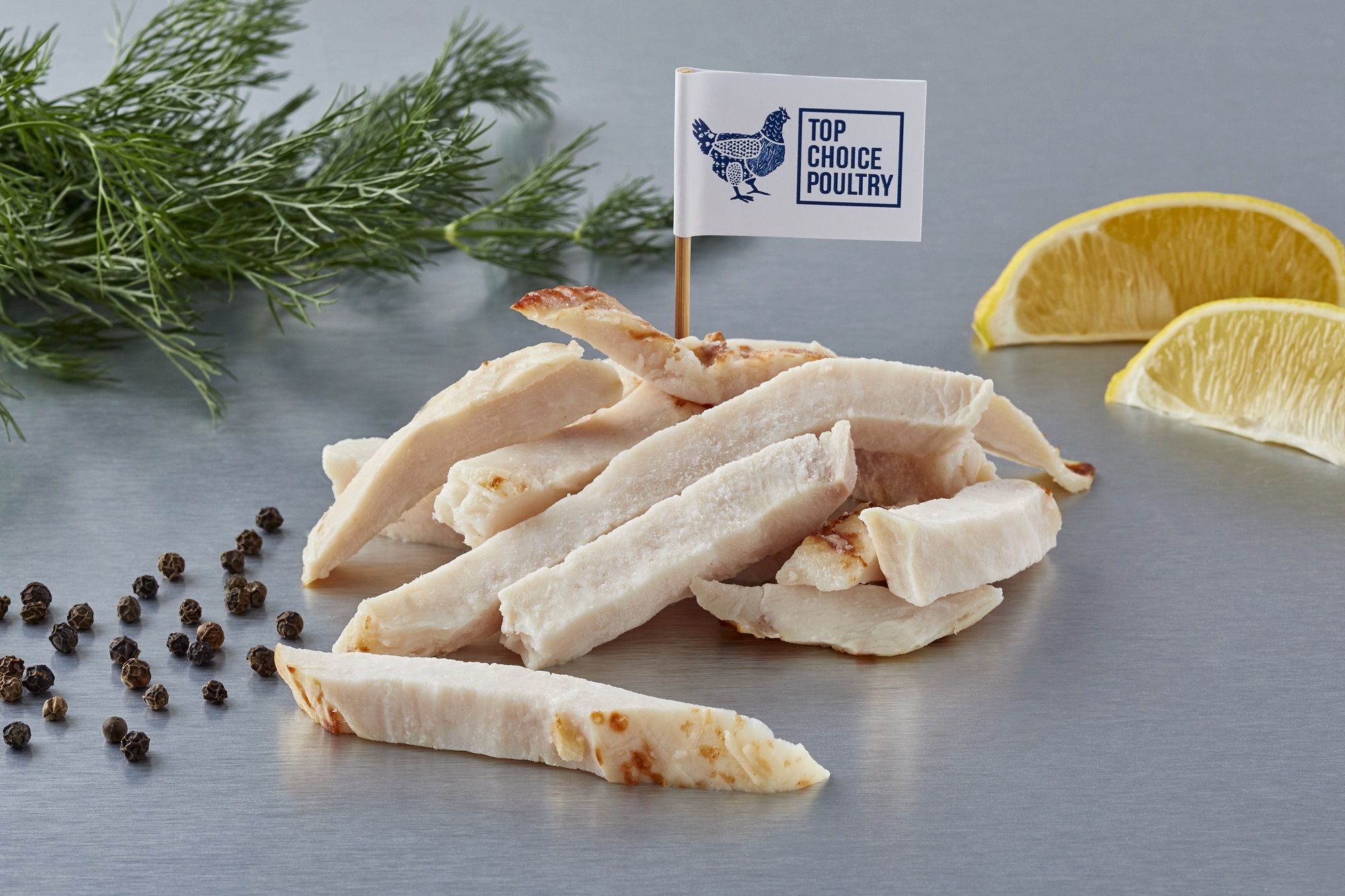 Kycklingfilé Rostade Strips 12mm