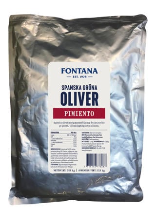 Gröna Oliver Pimiento i Påse