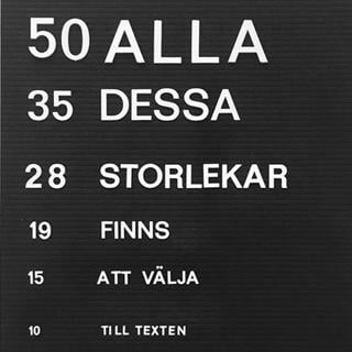 Variotext 35mm bokstav, 91 sorterade tecken