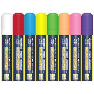 Griffelpenna vattenlöslig 8 färger 15mm 8-pack