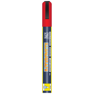 Griffelpenna röd vattenlöslig 6mm